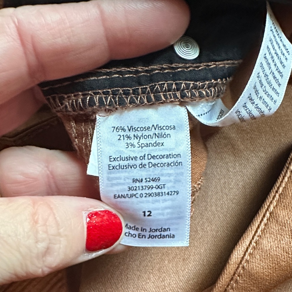 Zara Tan Faux Leather Pants - Picture 3 of 3